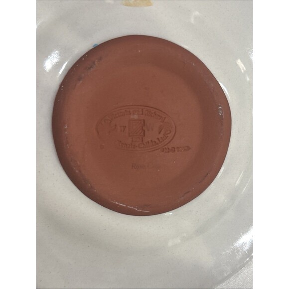 Vintage Mackenzie-Childs Rose Cottage Wide Rim Bowl & 7” Plate Garden Party Lux - Picture 5 of 6